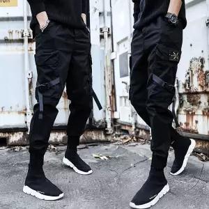 Men's Color Block Cargo Jogger Pants