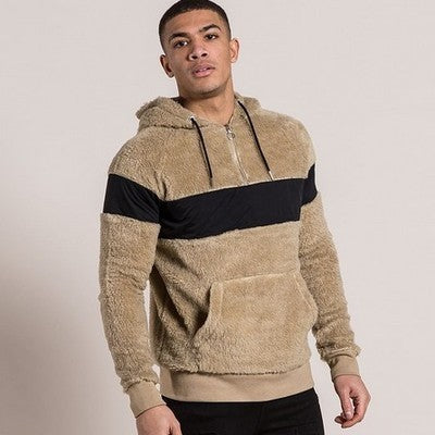 Men's Long Sleeve Fur Lined Hoodie