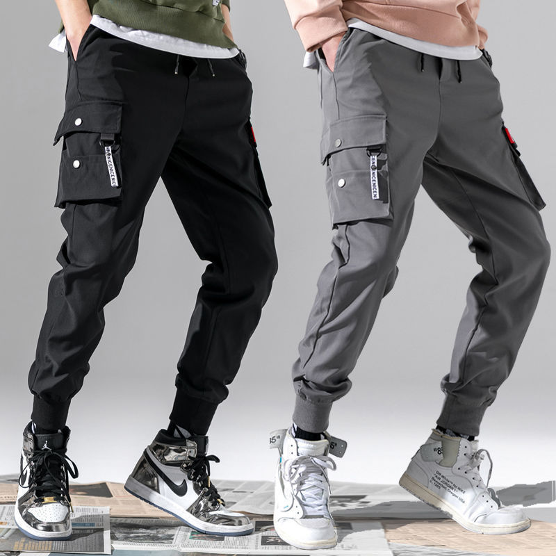 Men's Solid Cargo Jogger Pants