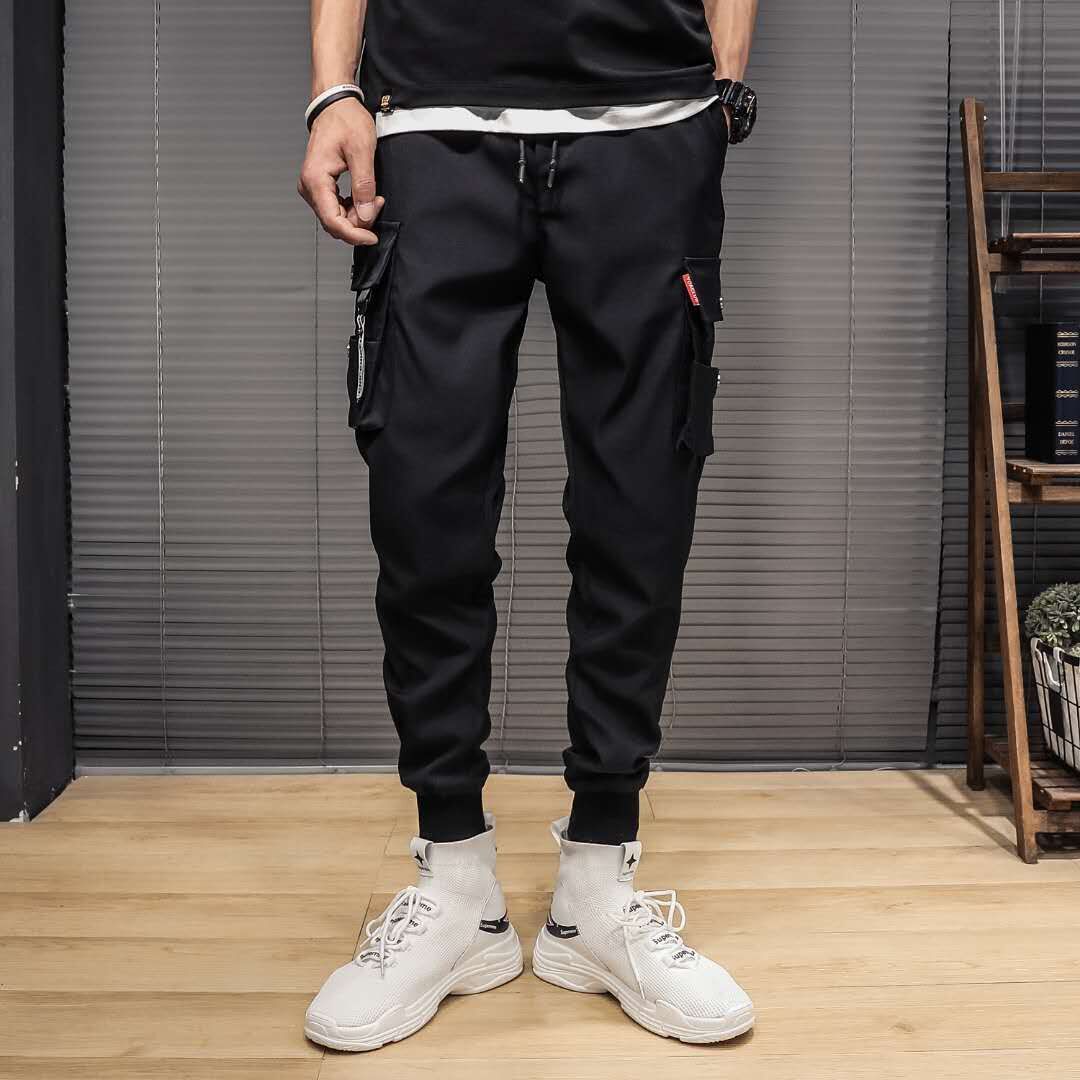 Men's Solid Cargo Jogger Pants