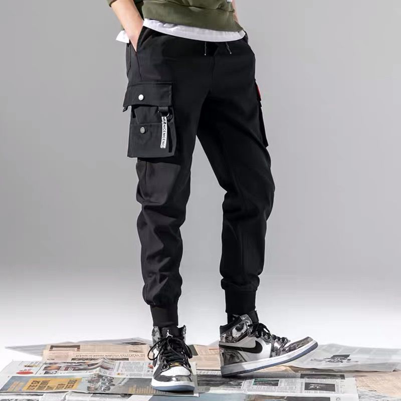 Men's Solid Cargo Jogger Pants
