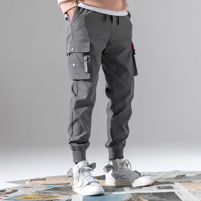 Men's Solid Cargo Jogger Pants