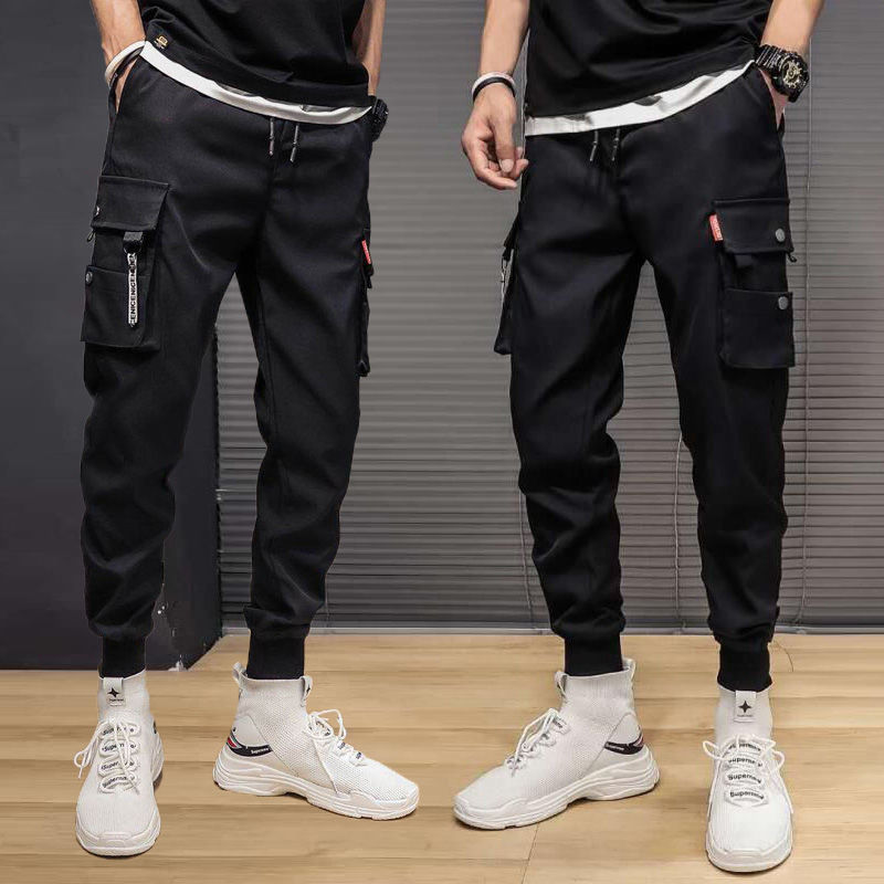 Men's Solid Cargo Jogger Pants