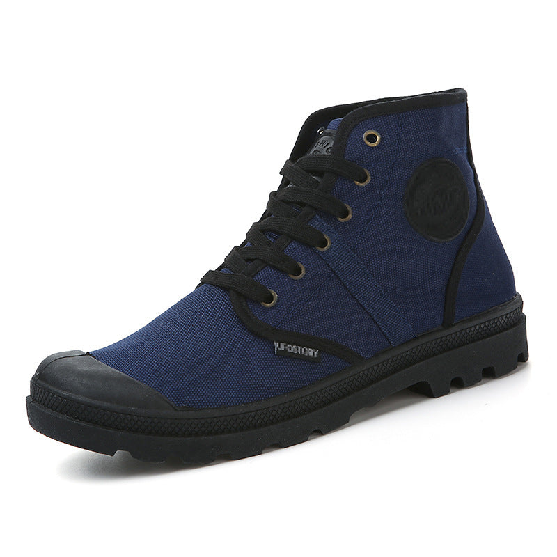 Men's Casual High-Top Lace-Up Canvas Shoes