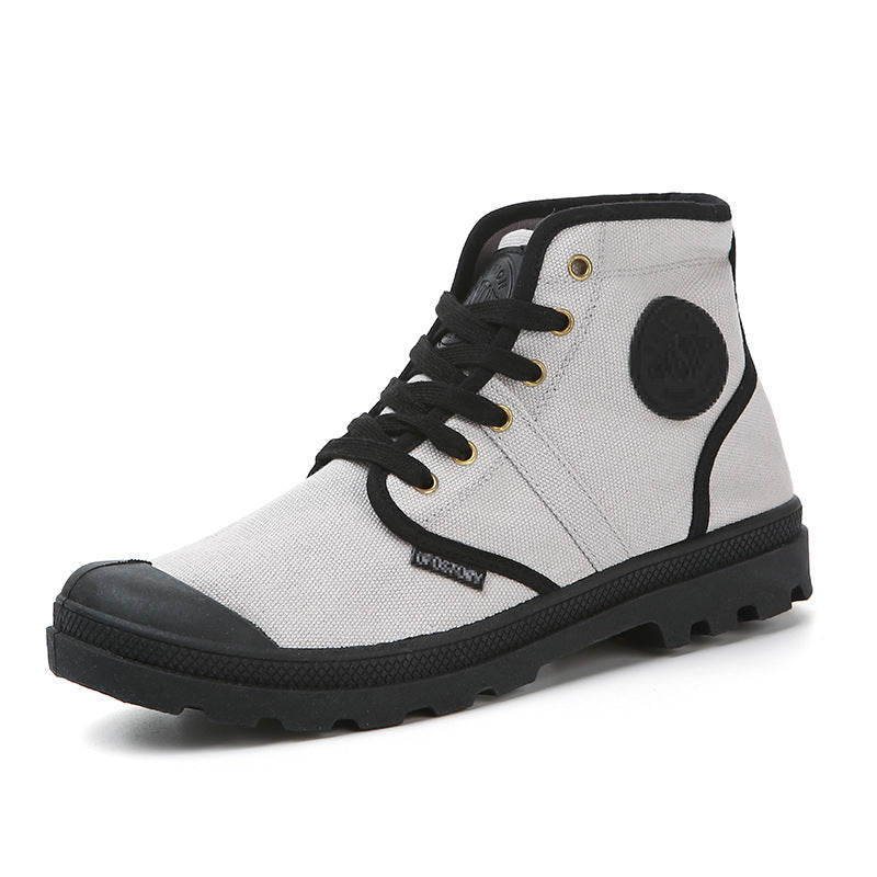 Men's Casual High-Top Lace-Up Canvas Shoes