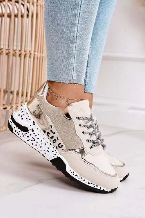 Women's Lace-Up Platform Sports Sneakers