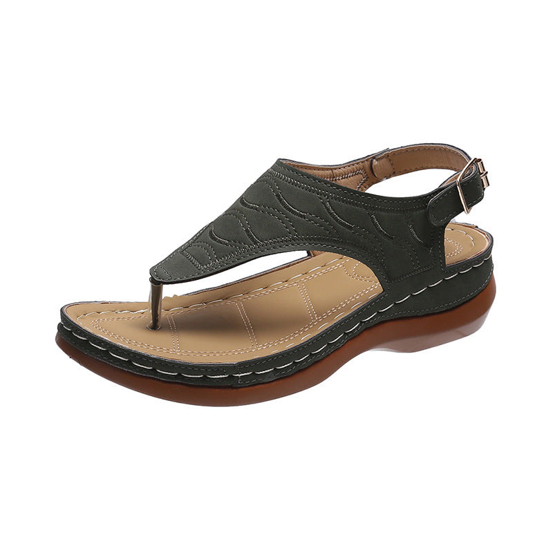 Women's Wedge Heel Thong Sandals