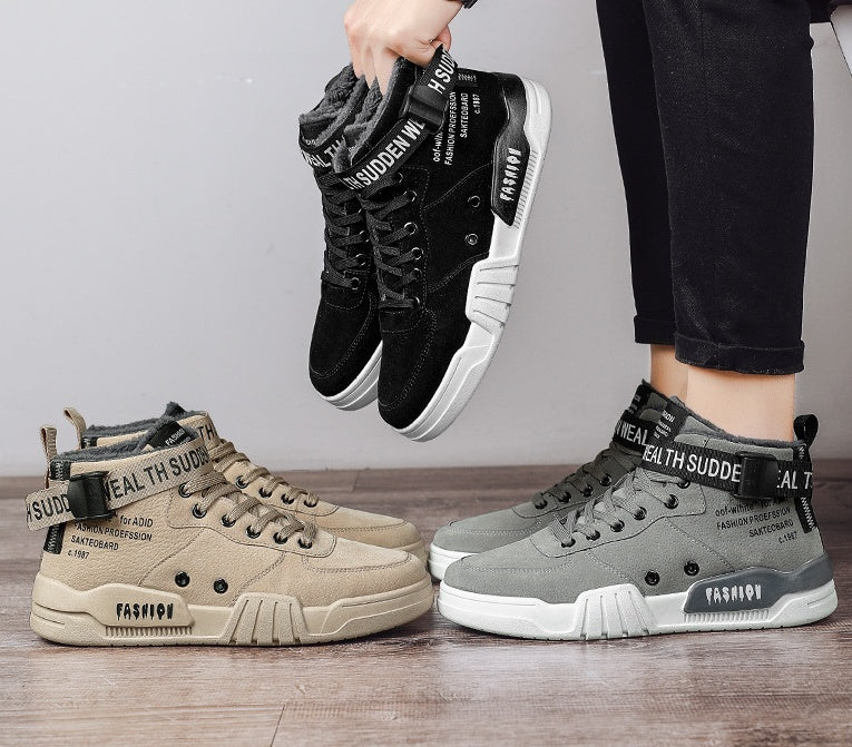 Men's Fleece Hightop Fashion Sneakers
