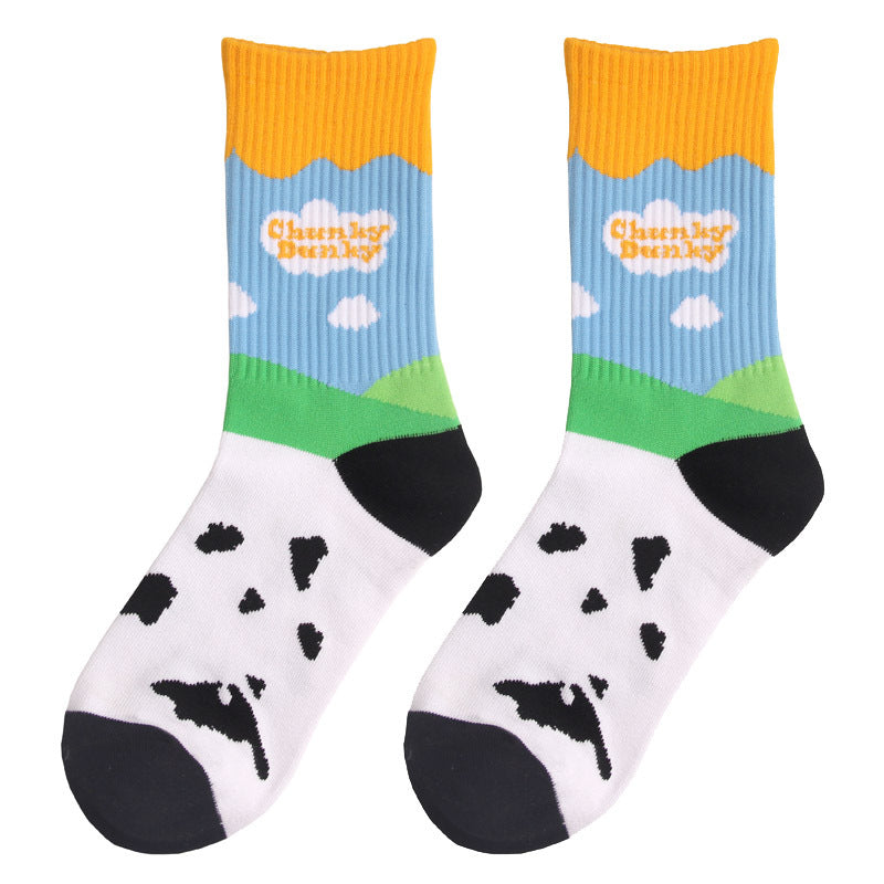 Men's Hip Hop Print Socks
