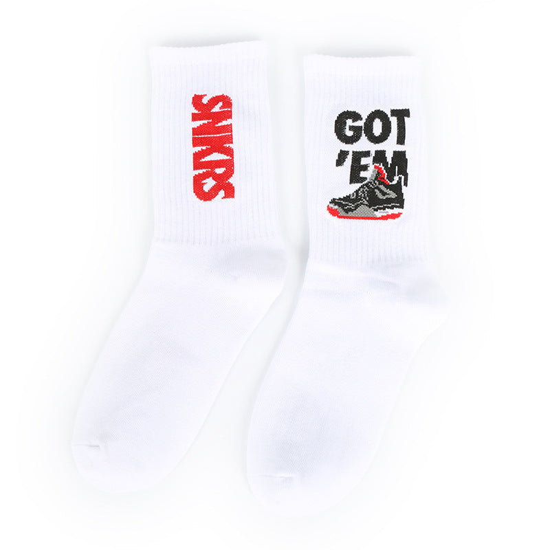 Men's Hip Hop Print Socks