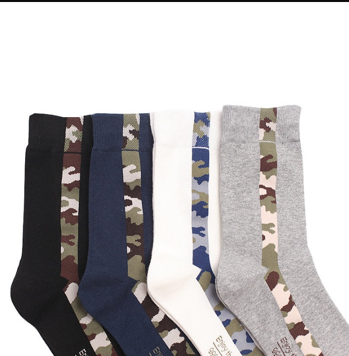 Men's Camo Stripe High-Rise Socks