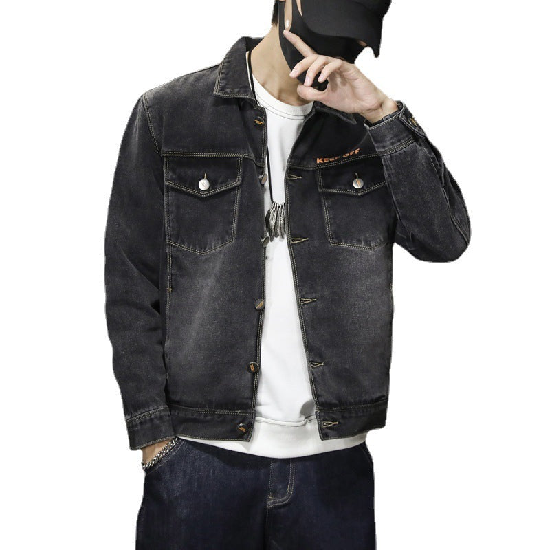 Men's Denim Printed Jacket