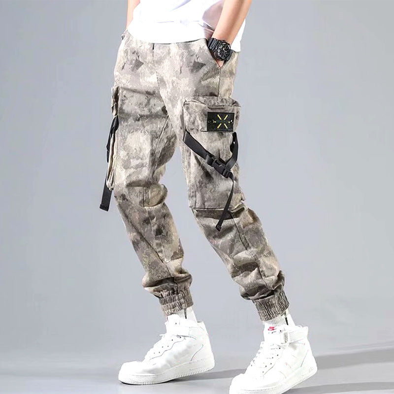Men's Color Block Cargo Jogger Pants