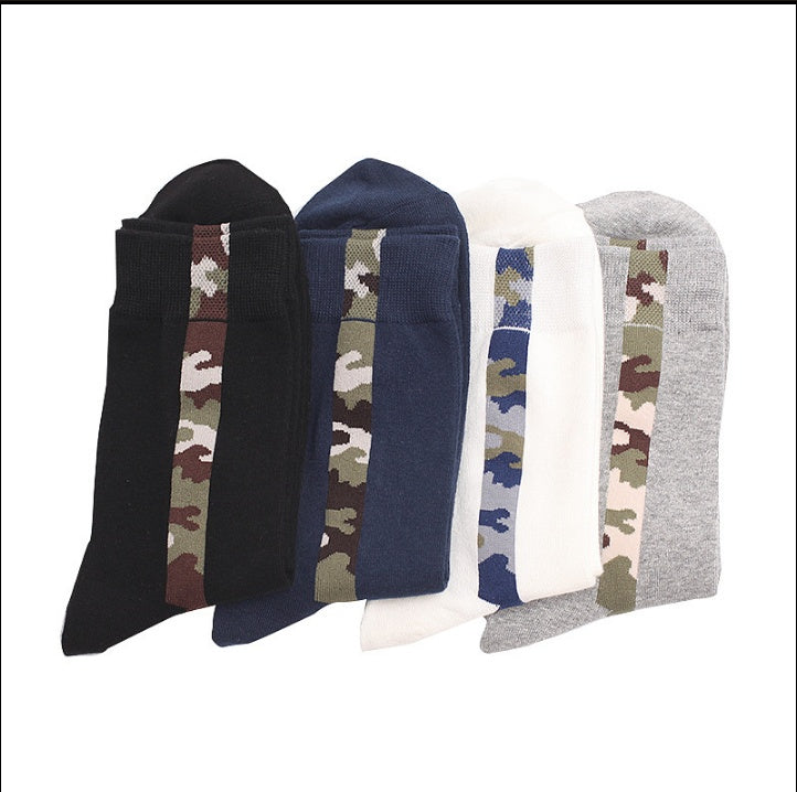 Men's Camo Stripe High-Rise Socks