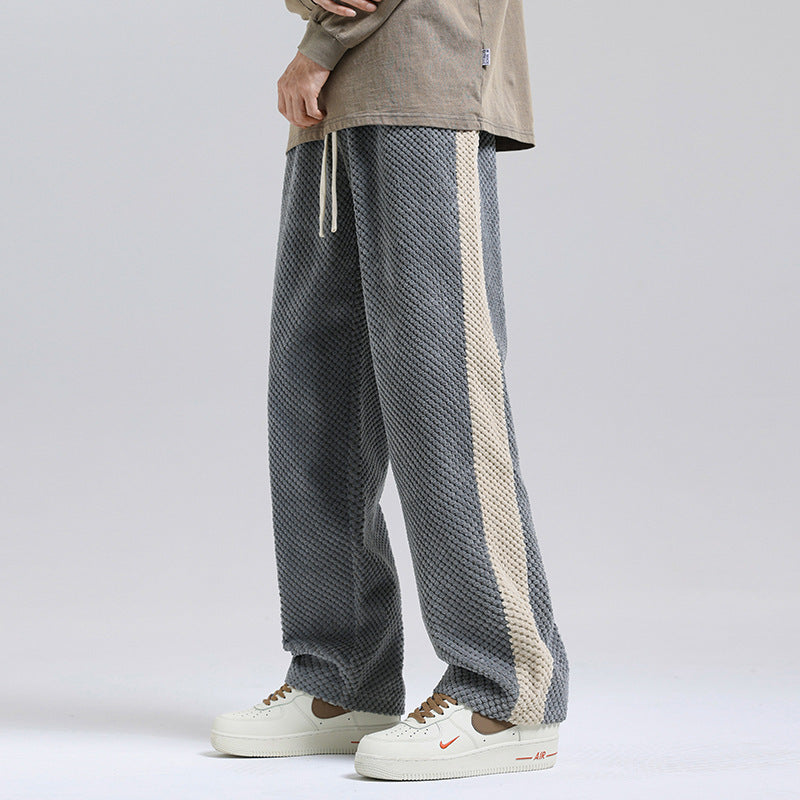 Men's Stripe Loose Casual Straight Pants