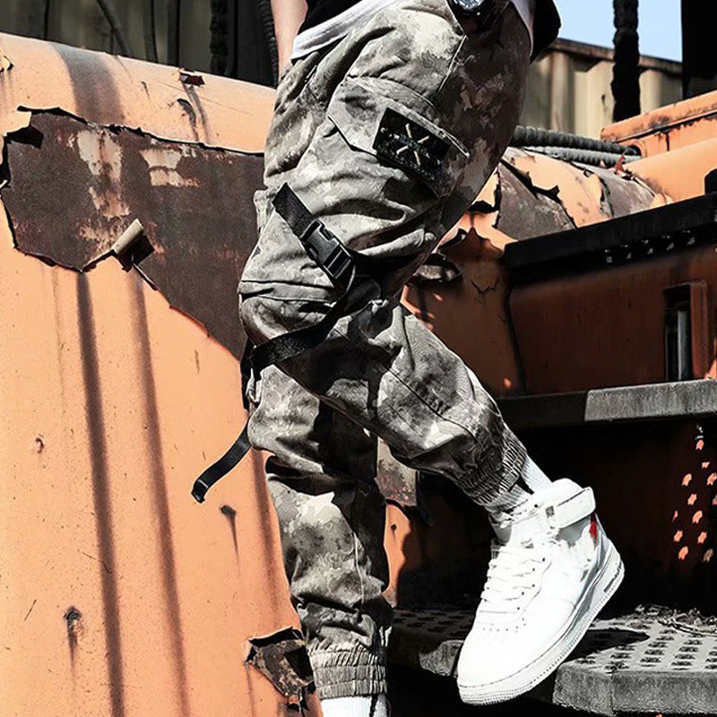 Men's Color Block Cargo Jogger Pants