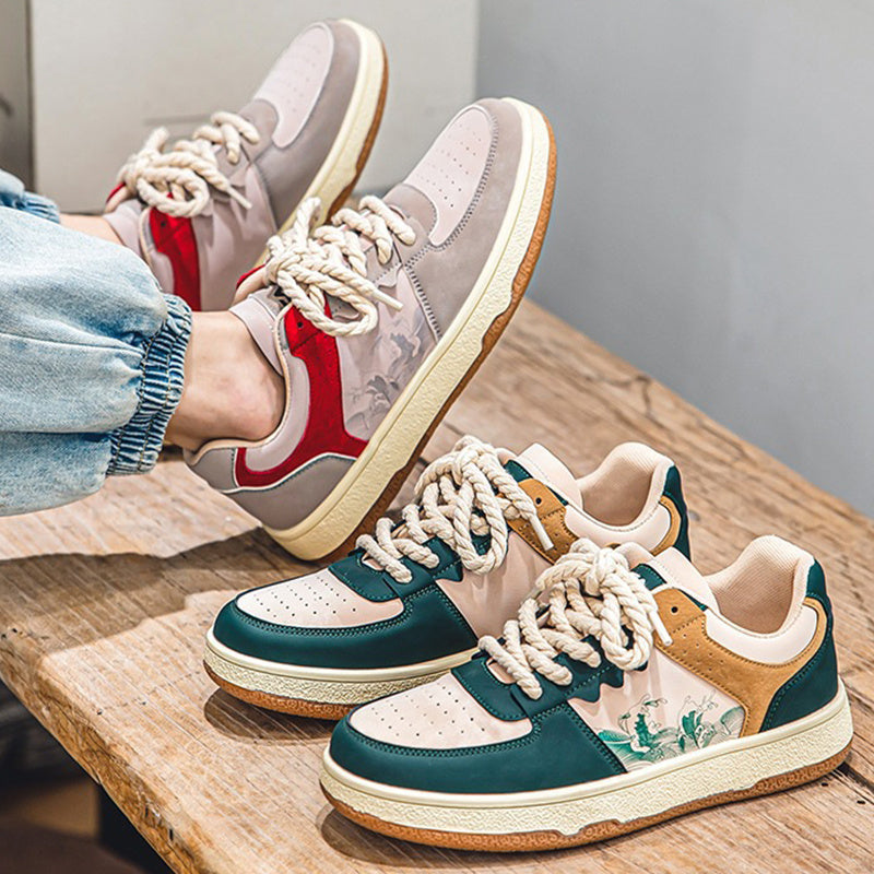 Lace-up Casual Comfortable Breathable Walking Flats Sneakers