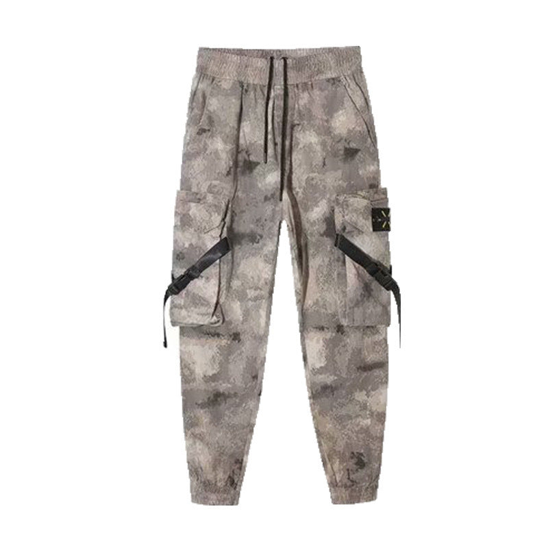 Men's Color Block Cargo Jogger Pants