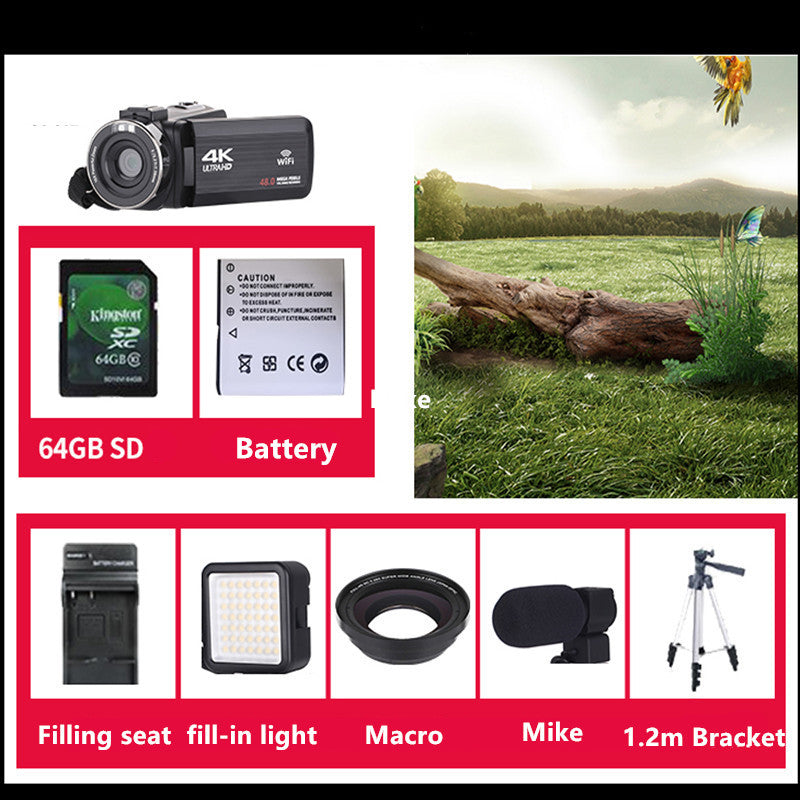 4K Digital Video Camera with Microphone