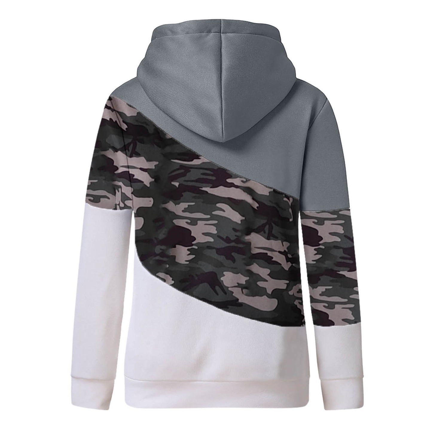 Women's Scarf Neck Camo Hoodie