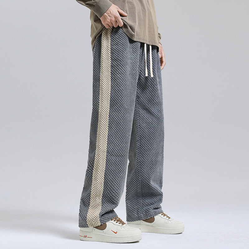 Men's Stripe Loose Casual Straight Pants