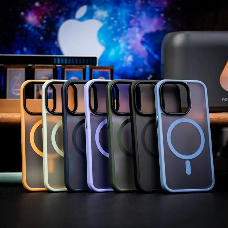 MagSafe Matte iPhone Case Assorted Color w/ Clear