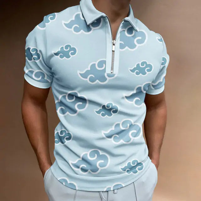 Men's Zipper Polo Shirt