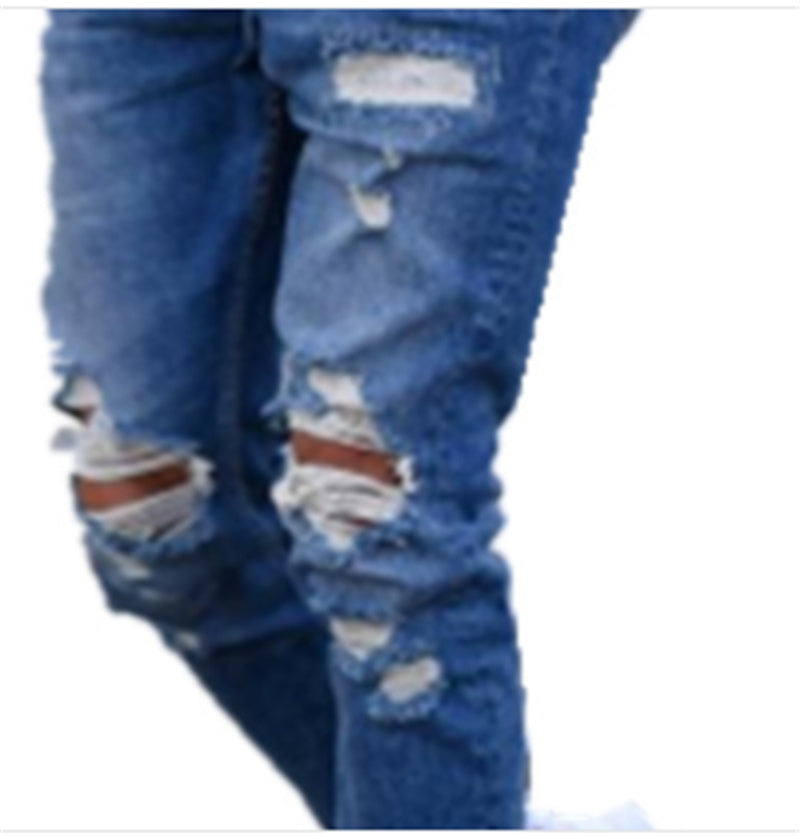 Men's Distressed Denim Ankle Jeans