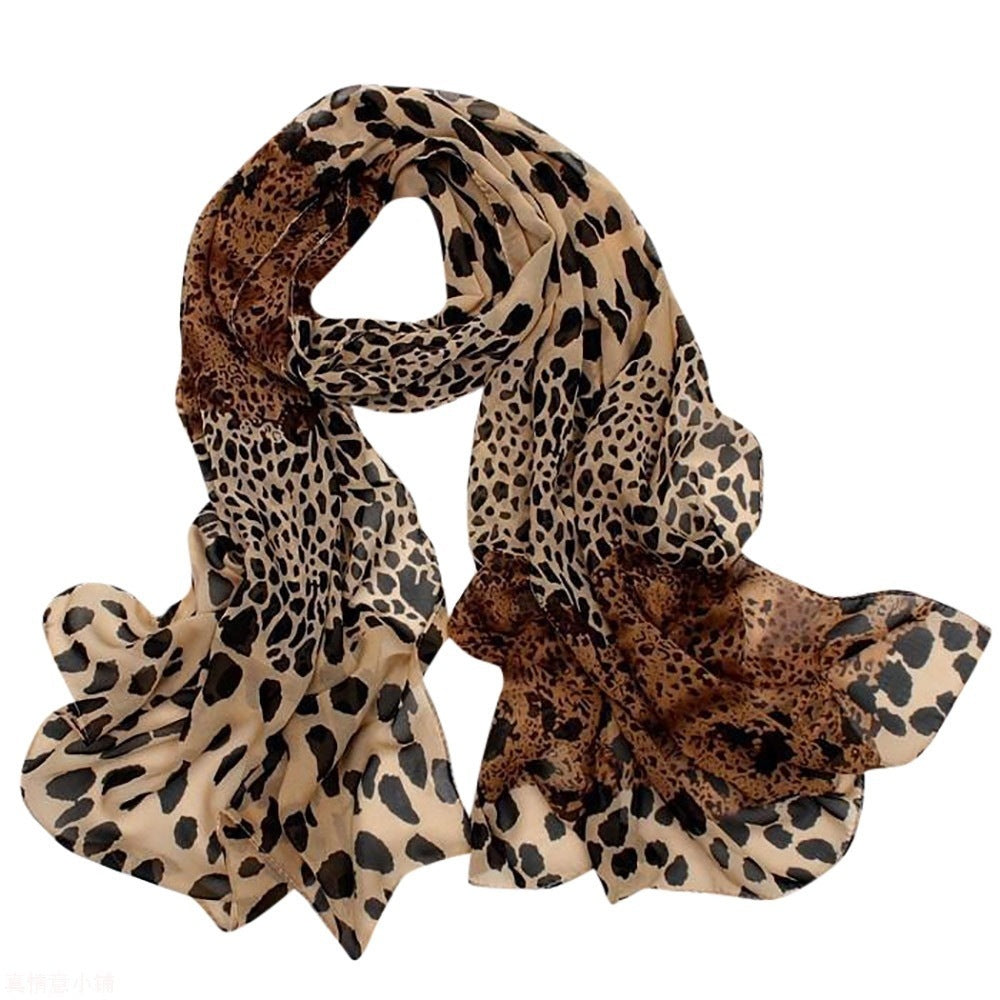 Women's leopard print scarf