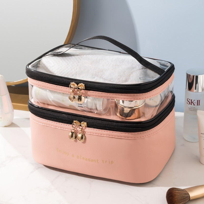 Double Layer Transparent Cosmetic Bag
