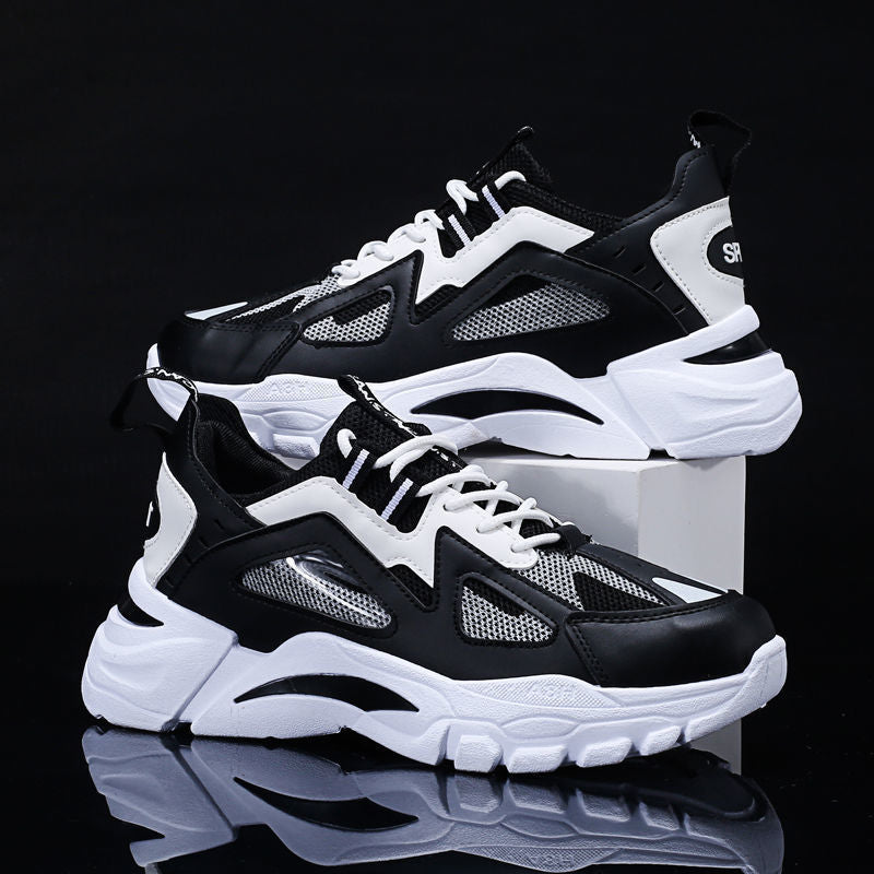 Men's White Sneakers Non-Slip Walking Running Shoes