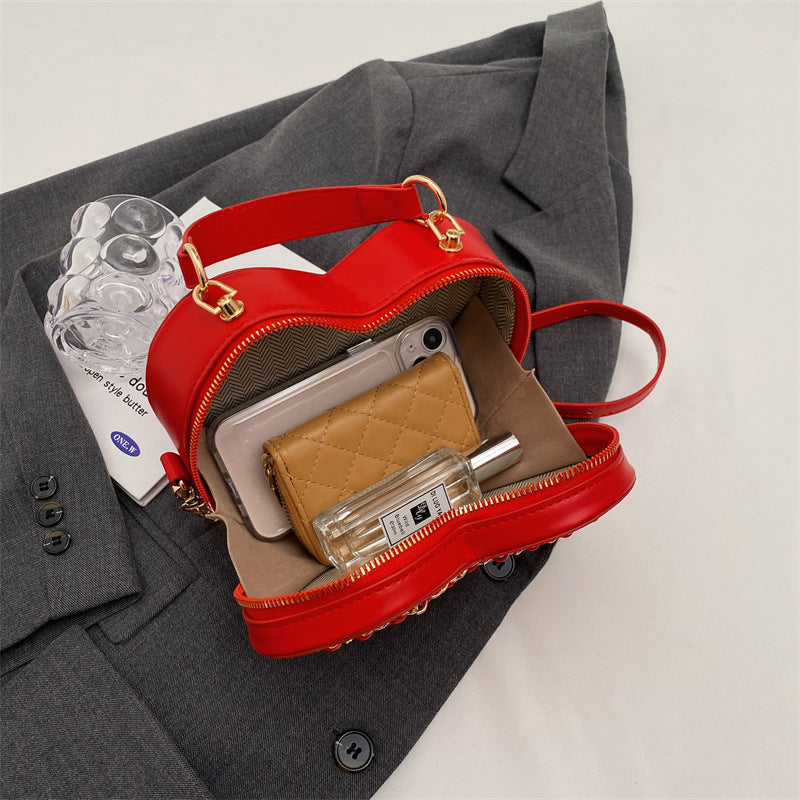 Women's Fashion Heart Large Chain Shoulder Bag