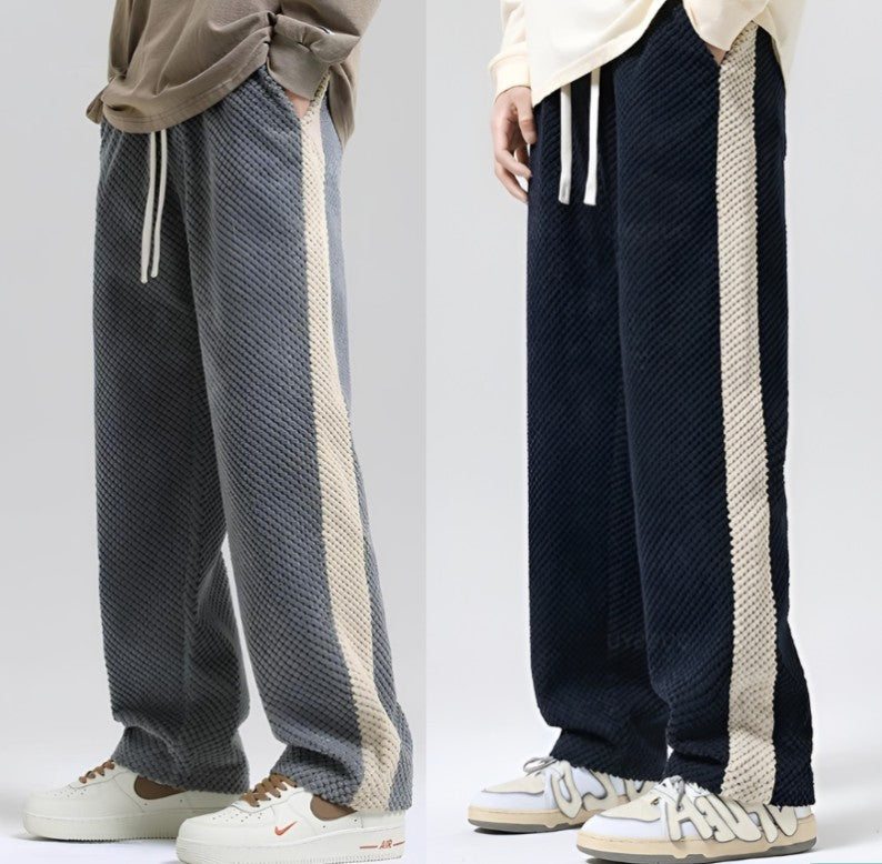 Men's Stripe Loose Casual Straight Pants