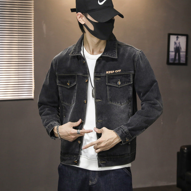 Men's Denim Printed Jacket