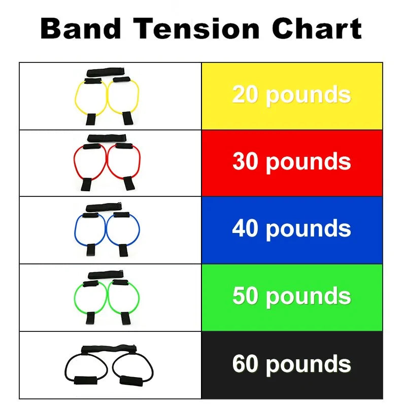 Adjustable Fitness Resistance Bands W/ Booty Belt