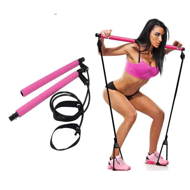 Fitness Resistance Band W/ Bar