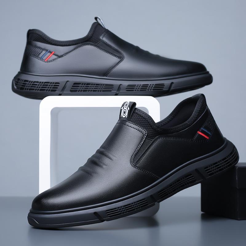Black White Flats Walking Slide On Shoes