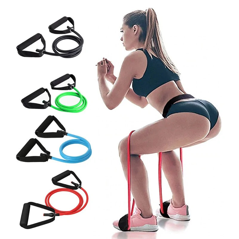 Adjustable Fitness Resistance Bands W/ Booty Belt