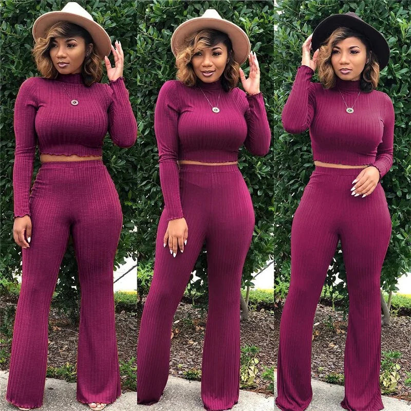 Women's Long Sleeve 2-Piece Lounge Wear Set