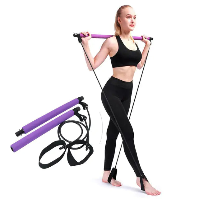 Fitness Resistance Band W/ Bar