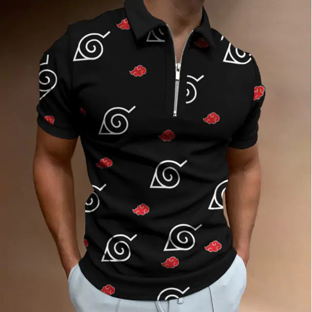 Men's Zipper Polo Shirt