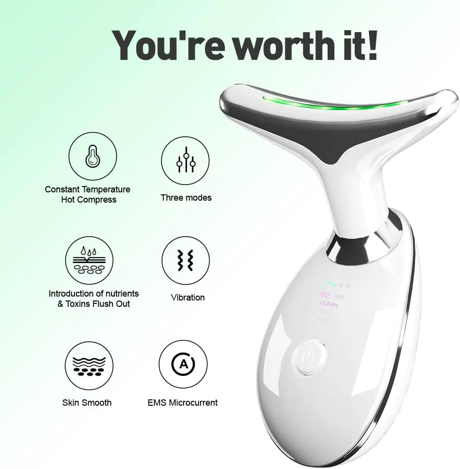 LED Color Face Massager Tool, Face Sculpting Tool