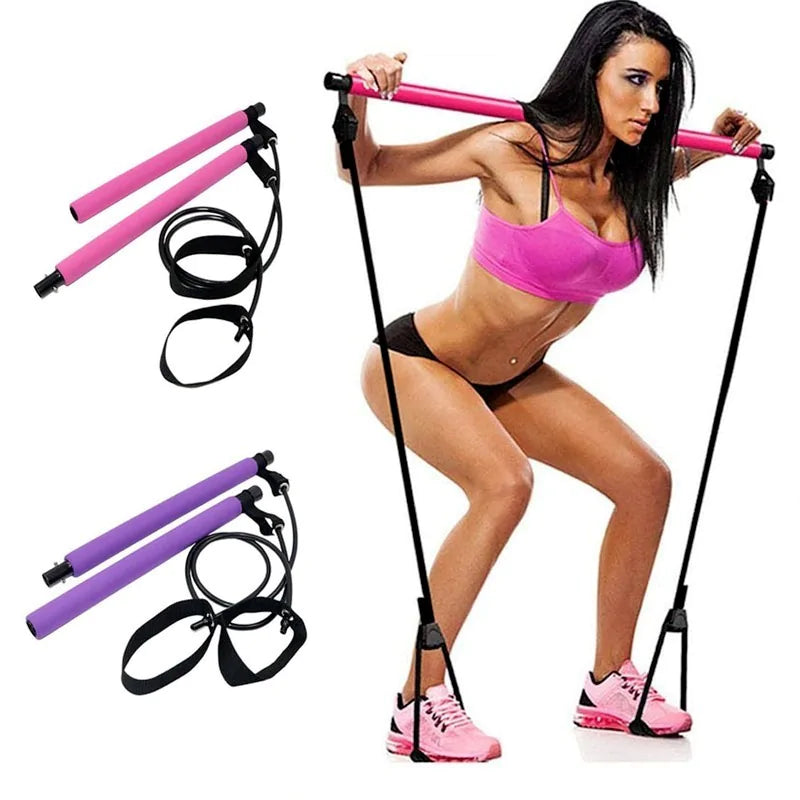 Fitness Resistance Band W/ Bar