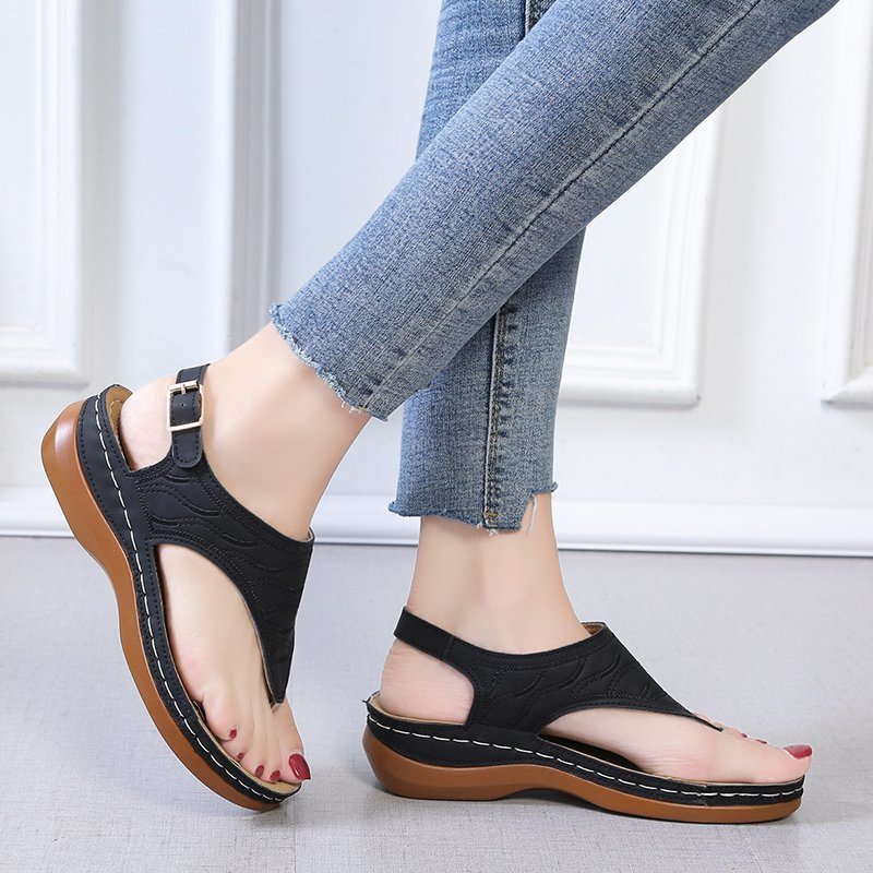 Women's Wedge Heel Thong Sandals