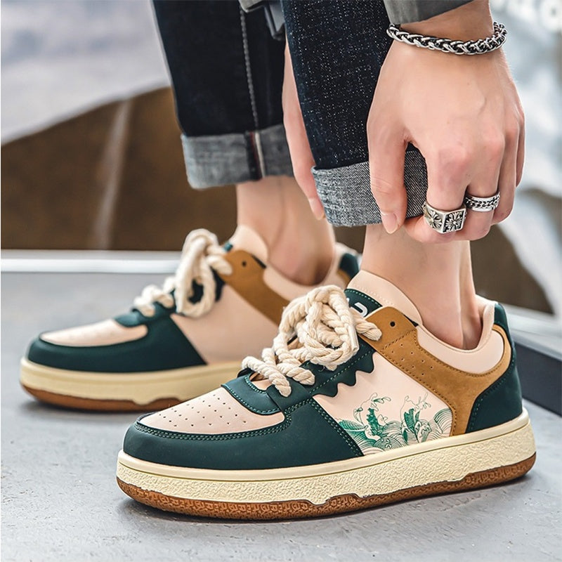 Lace-up Casual Comfortable Breathable Walking Flats Sneakers