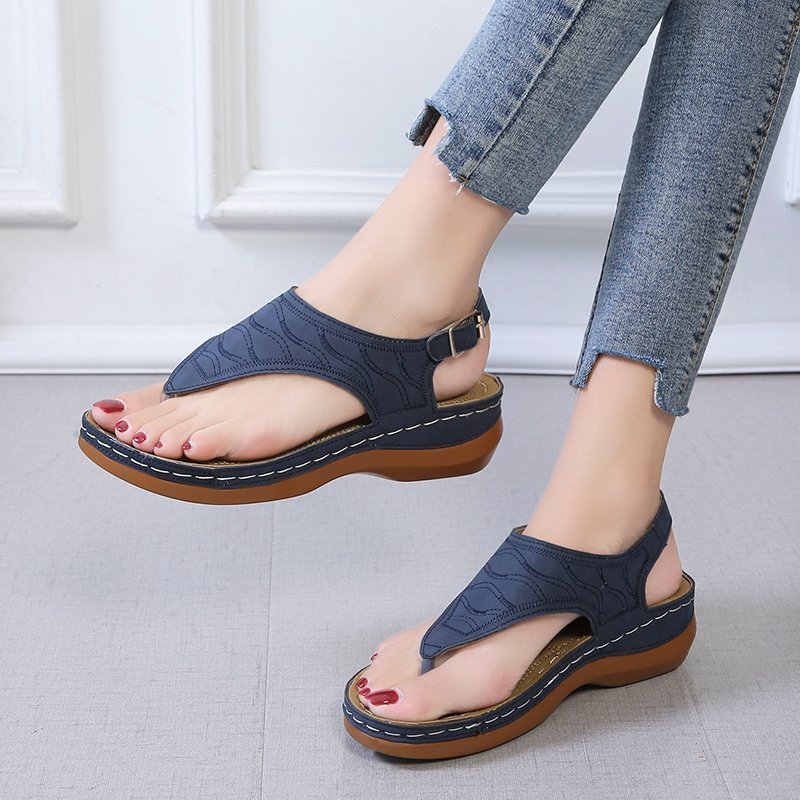Women's Wedge Heel Thong Sandals
