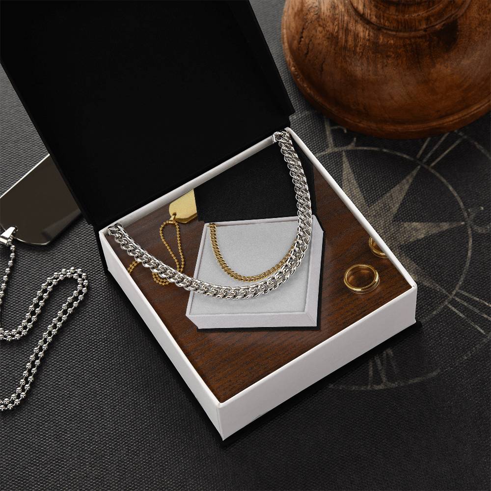 14K Yellow Gold Cuban Link Chain for Men