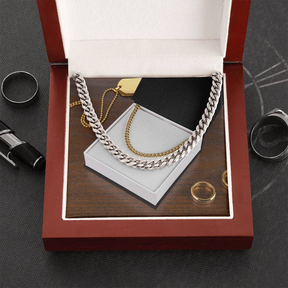 14K Yellow Gold Cuban Link Chain for Men