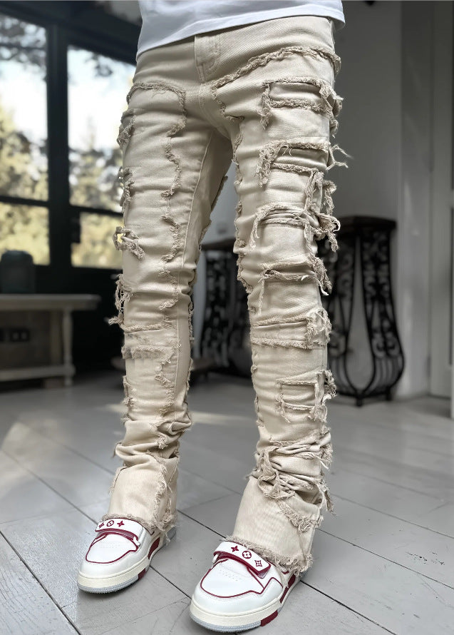 Men's Stacked Distressed Pants