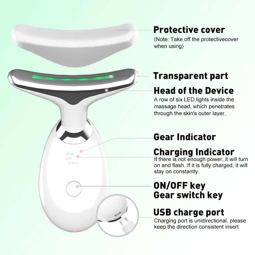 LED Color Face Massager Tool, Face Sculpting Tool